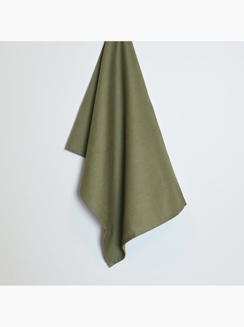 Effen geweven katoenen keukenhanddoek - Kiabi