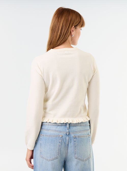 Effen gilet met kraag van imitatiebont - Kiabi