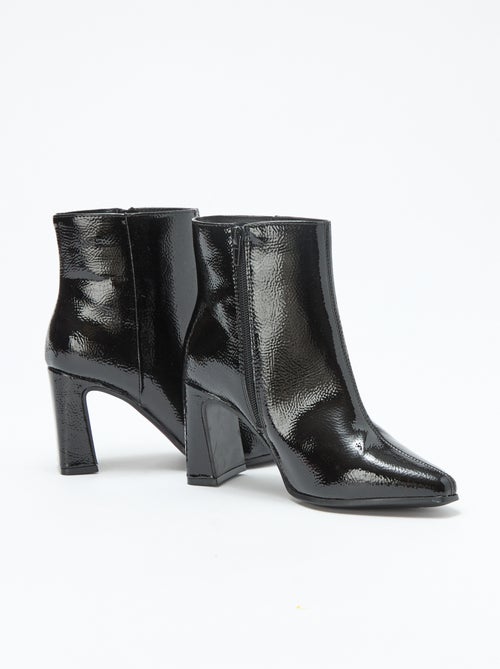 Effen glanzende laarzen - Kiabi