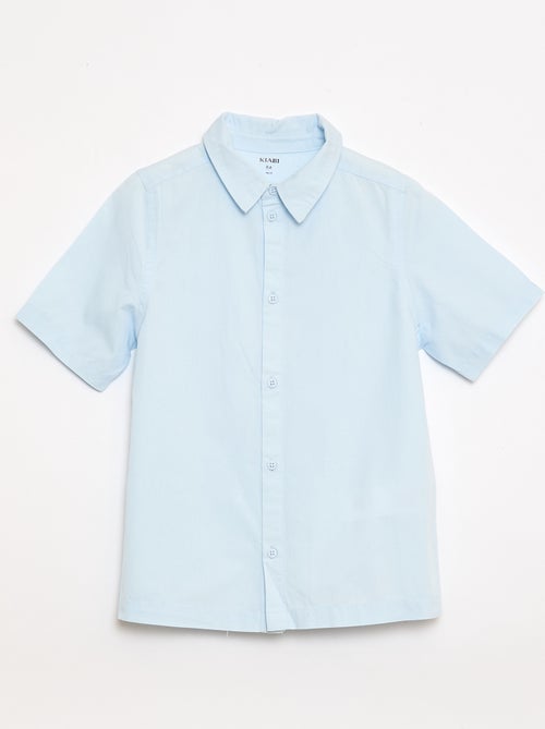 Effen hemd met korte mouwen - Kiabi