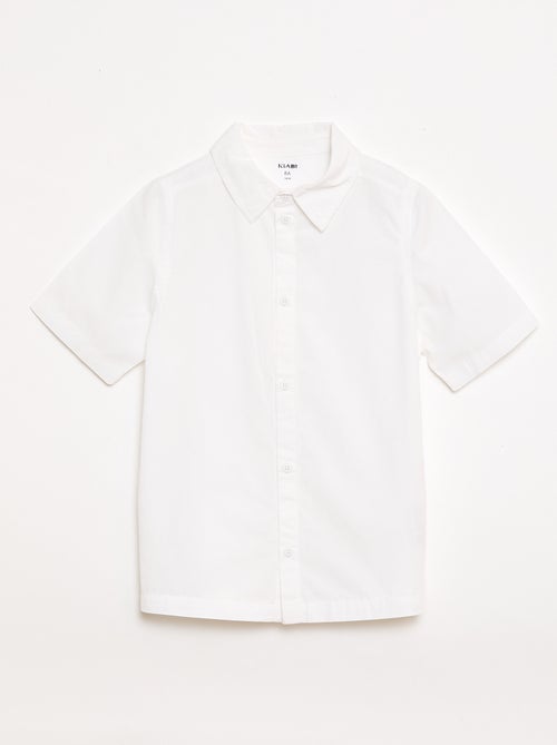 Effen hemd met korte mouwen - Kiabi