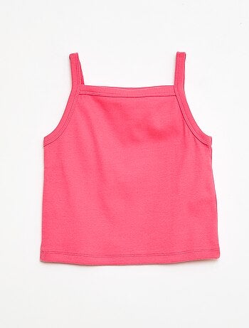 Effen hemdje met dunne ribstof bandjes