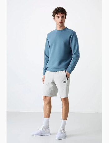 Effen heren sweatshirt met ronde hals tommy