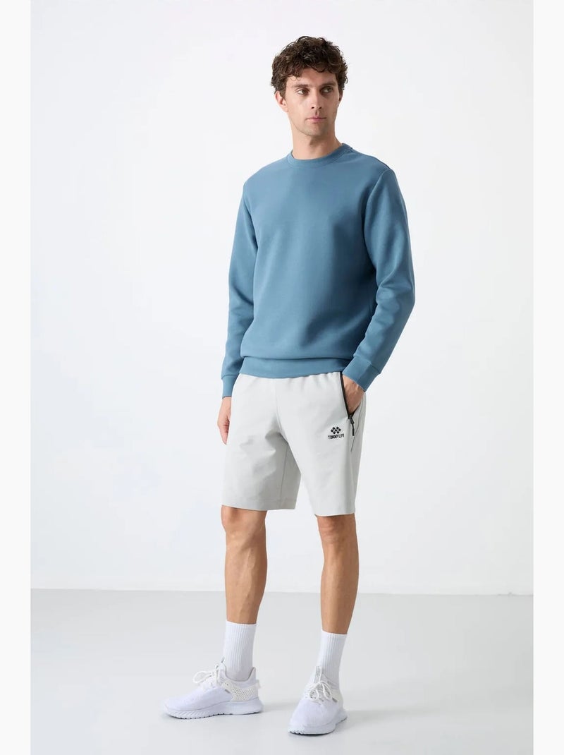 Effen heren sweatshirt met ronde hals tommy Blauw - Kiabi