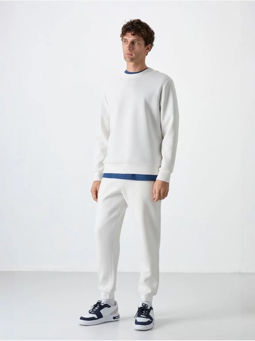 Effen heren sweatshirt met ronde hals tommy - Kiabi