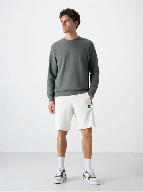 Effen heren sweatshirt met ronde hals tommy - Kiabi