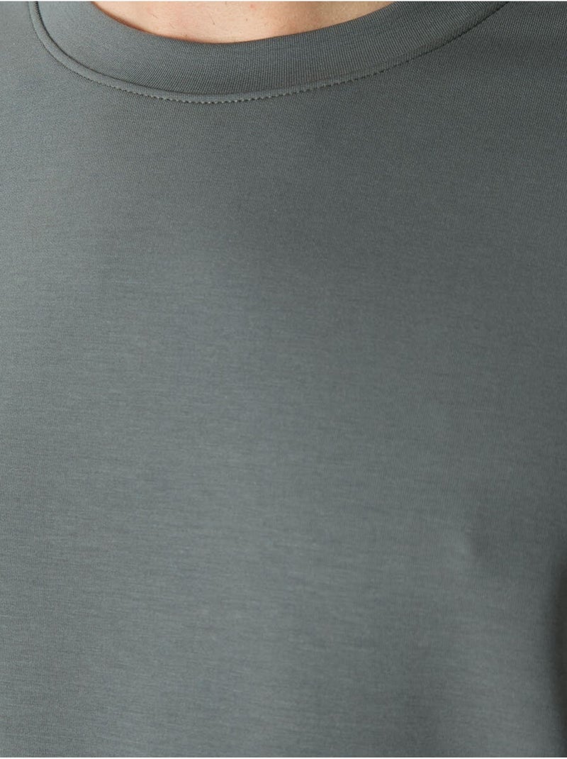 Effen heren sweatshirt met ronde hals tommy Grijs - Kiabi