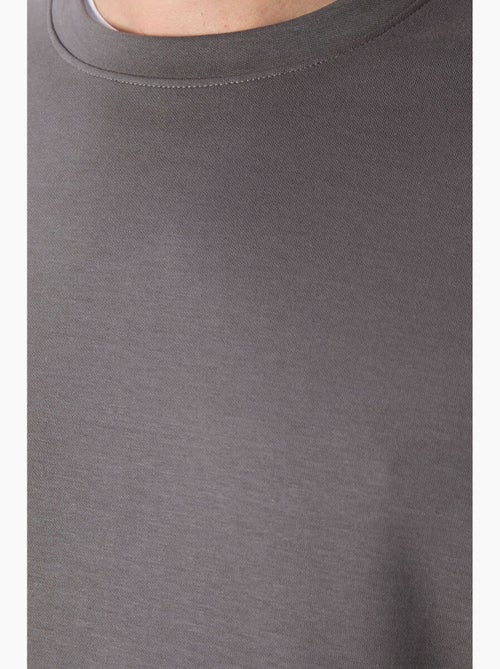 Effen heren sweatshirt met ronde hals tommy - Kiabi