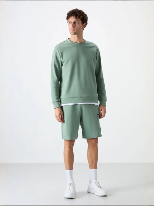 Effen heren sweatshirt met ronde hals tommy - Kiabi