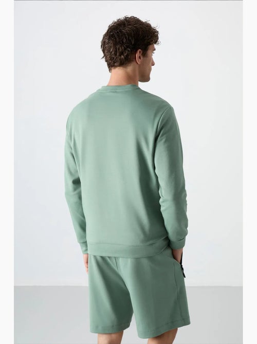 Effen heren sweatshirt met ronde hals tommy - Kiabi