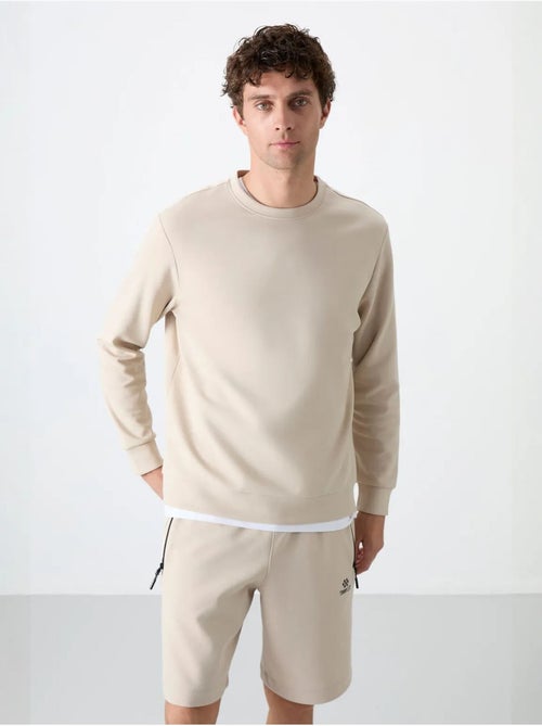 Effen heren sweatshirt met ronde hals tommy - Kiabi