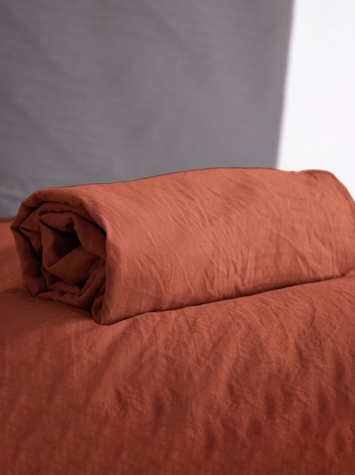 Effen hoeslaken - 2-persoonsbed - Kiabi