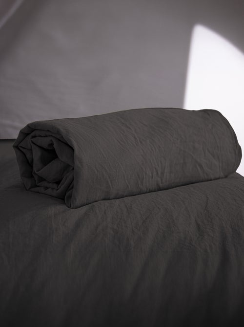 Effen hoeslaken - 2-persoonsbed - Kiabi