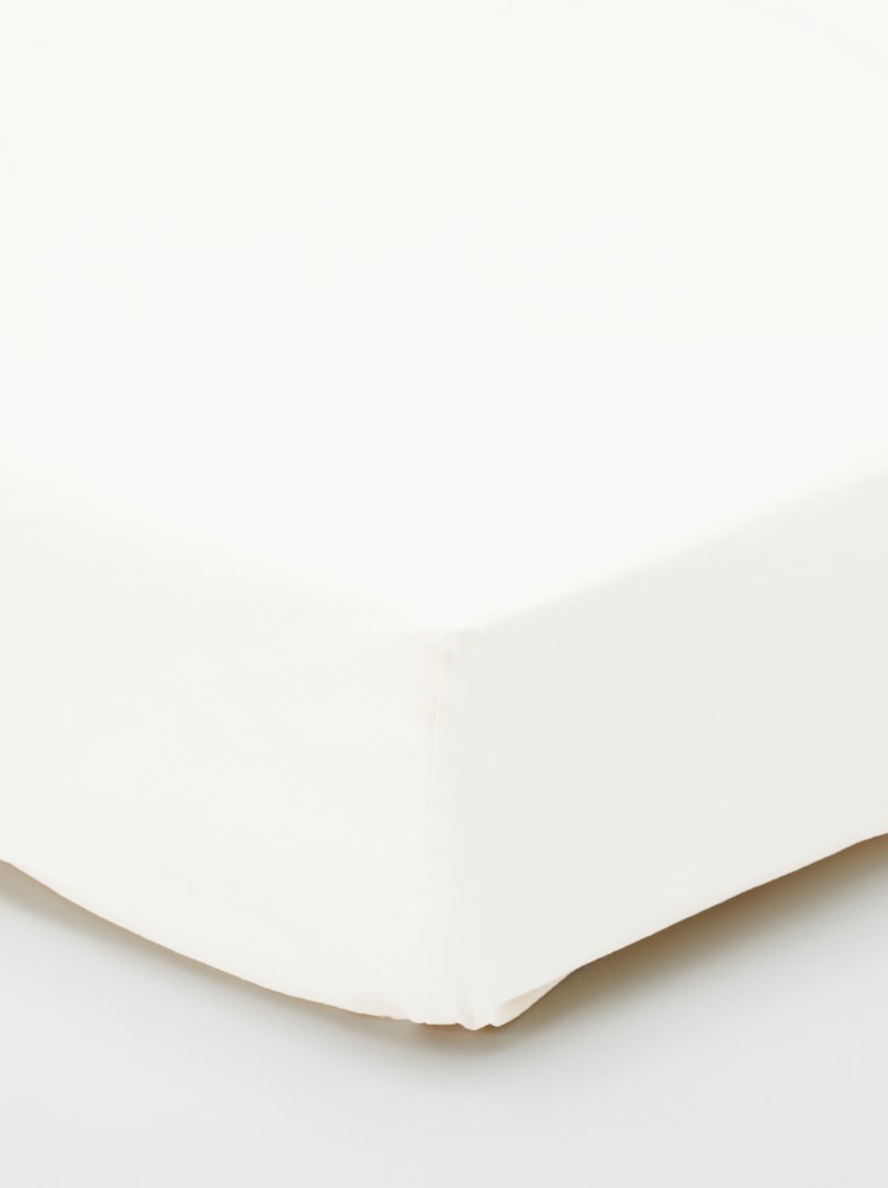 Effen hoeslaken 140 x 200 cm Wit - Kiabi