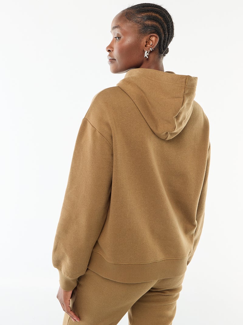 Effen hoodie Bruin - Kiabi