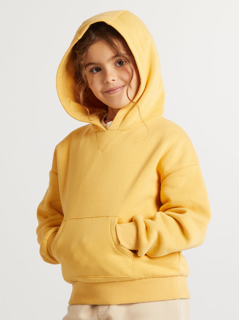 Effen hoodie geel - Kiabi