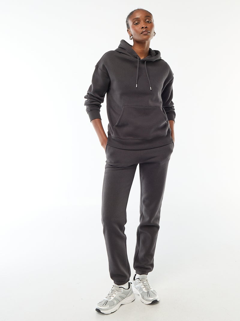 Effen hoodie Grijs - Kiabi