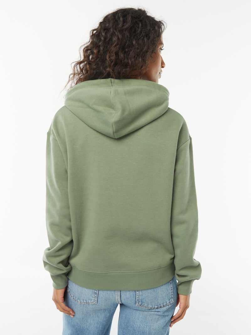 Effen hoodie Groen - Kiabi