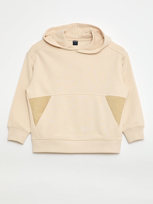 Effen hoodie met kangoeroezak - Kiabi