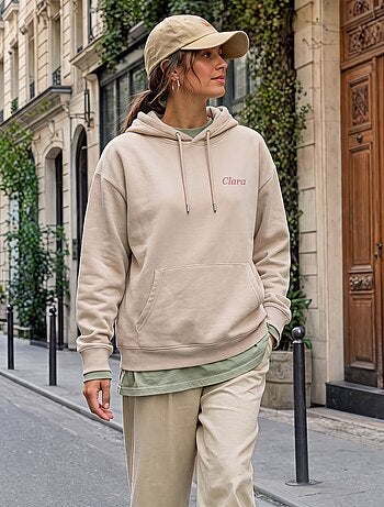 Effen hoodie met kangoeroezak