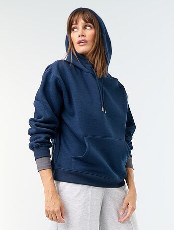 Effen hoodie met kangoeroezak