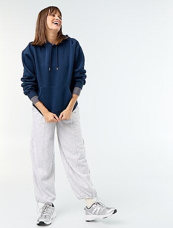 Effen hoodie met kangoeroezak