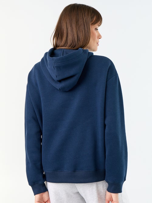 Effen hoodie met kangoeroezak - Kiabi