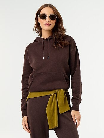 Effen hoodie met kangoeroezak