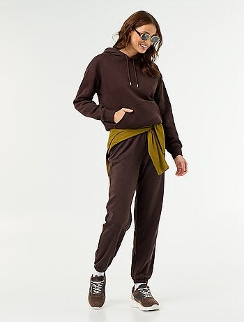 Effen hoodie met kangoeroezak