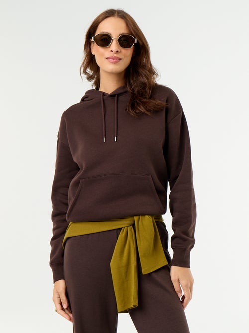Effen hoodie met kangoeroezak - Kiabi