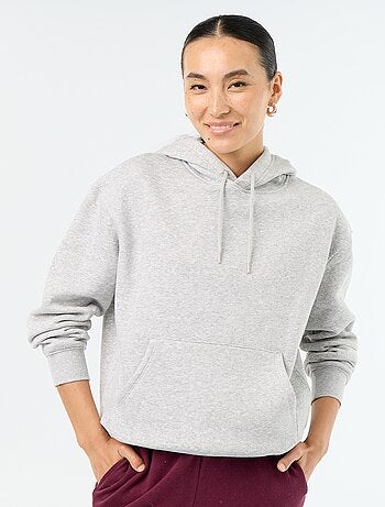 Effen hoodie met kangoeroezak
