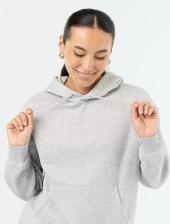 Effen hoodie met kangoeroezak