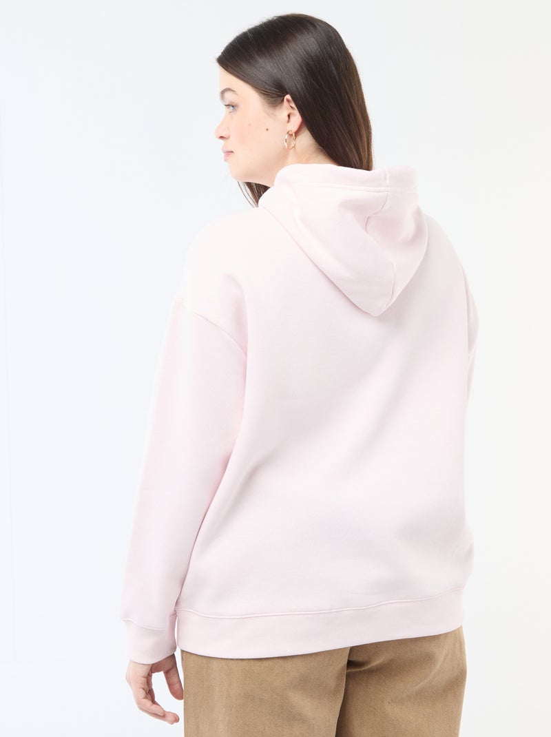 Effen hoodie met kangoeroezak Rose - Kiabi