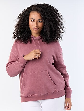 Effen hoodie met kangoeroezak