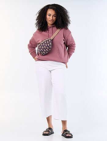 Effen hoodie met kangoeroezak