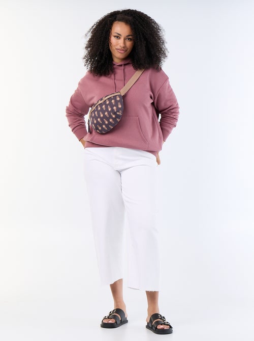 Effen hoodie met kangoeroezak - Kiabi