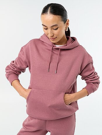 Effen hoodie met kangoeroezak