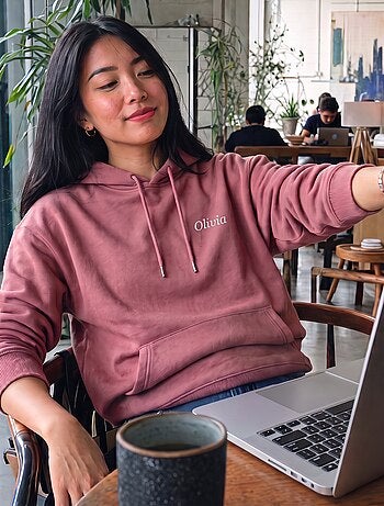 Effen hoodie met kangoeroezak