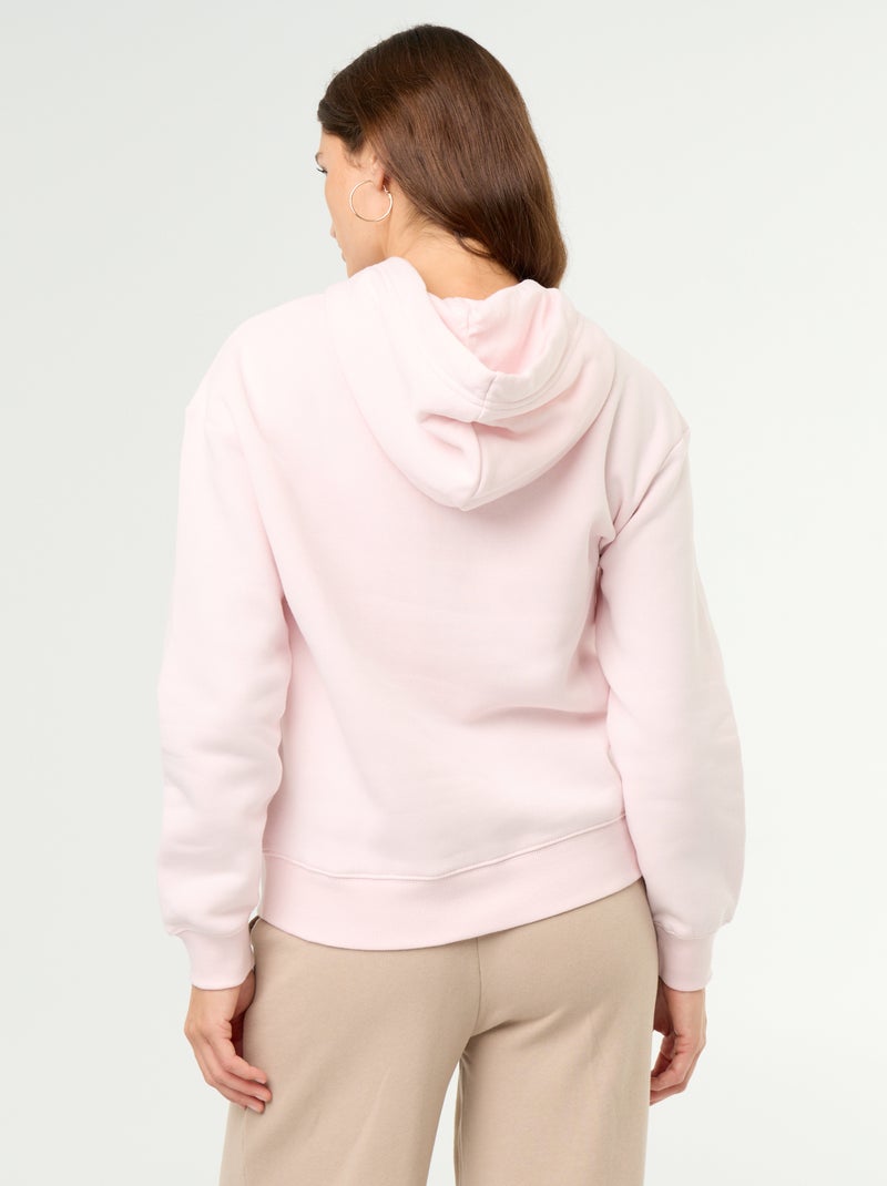 Effen hoodie met kangoeroezak Rose - Kiabi