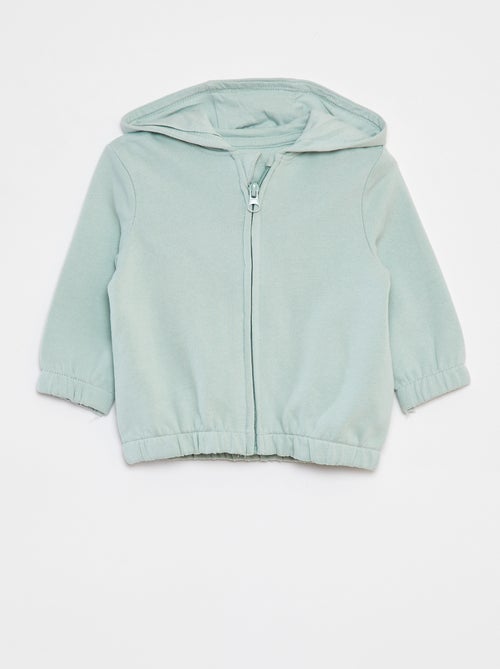 Effen hoodie met rits - Kiabi