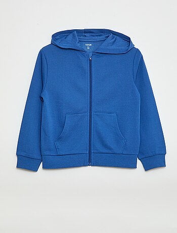 Effen hoodie met rits