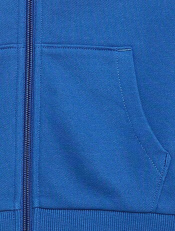 Effen hoodie met rits