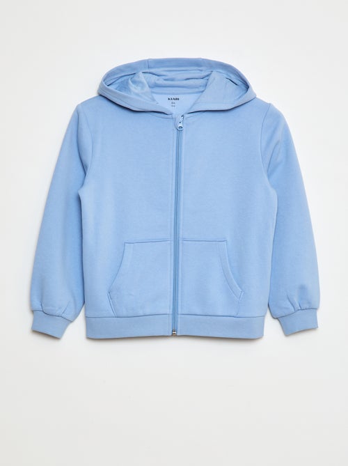 Effen hoodie met rits - Kiabi