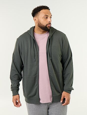 Effen hoodie met rits