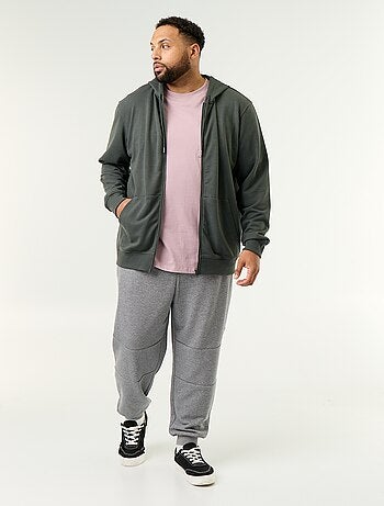 Effen hoodie met rits