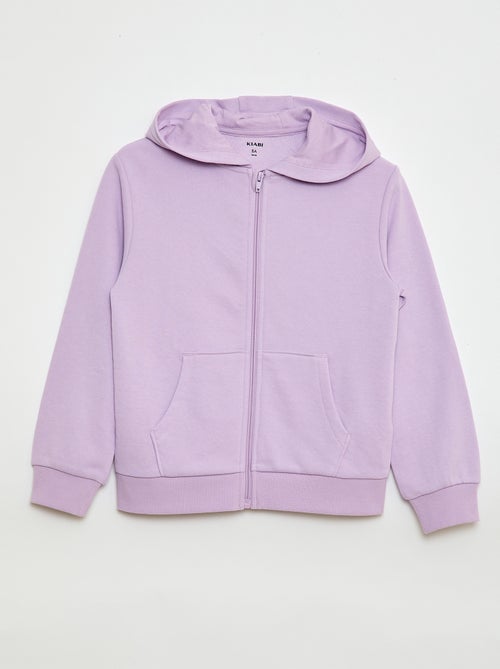 Effen hoodie met rits - Kiabi