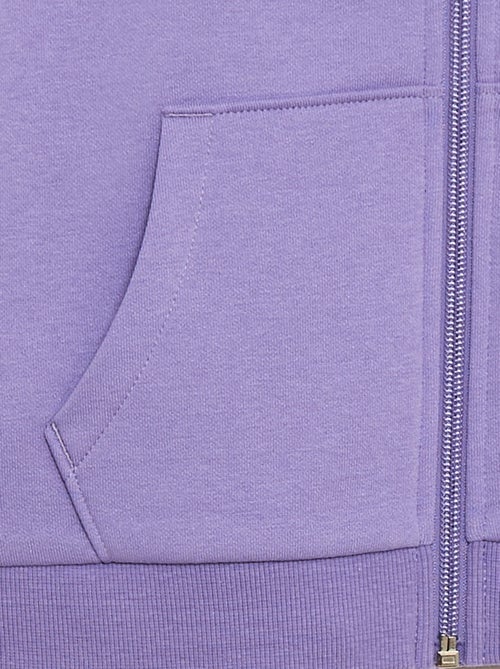 Effen hoodie met rits - Kiabi