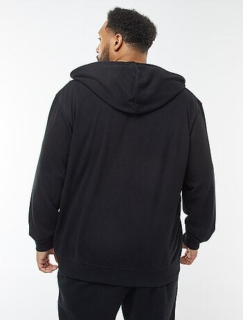 Effen hoodie met rits