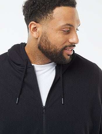 Effen hoodie met rits