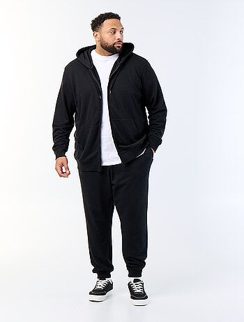 Effen hoodie met rits